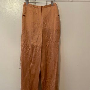 Tory Burch Silk / Linen Wide Leg Trouser